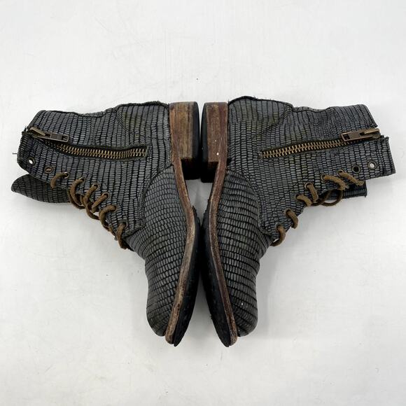 Freebird Gray Manchester Combat Boots - Picture 7 of 10